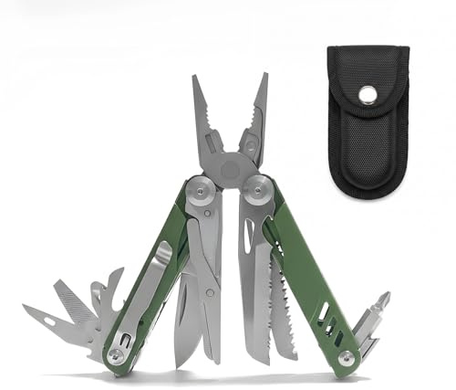 Multitarea 18 en 1 con cuchillo: herramienta multifuncional de acero inoxidable para uso diario (EDC)