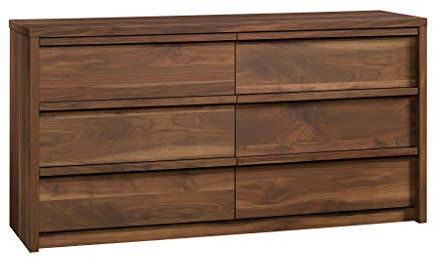 Sauder Harvey Park Kommode, L: 154,2 cm x B: 44,4 cm x H: 78,9 cm, Walnuss-Oberfläche