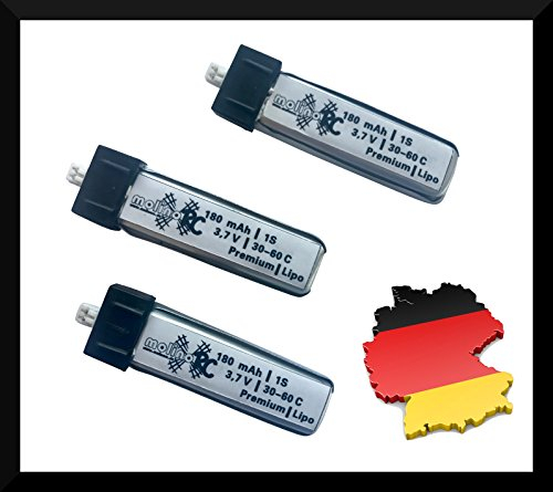molinoRC 3X BRD 180mah 1s 30C-60C Neuer Akku >2020< Lipo 13% mehr als Turnigy 160mah - 20% mehr als e-flite 150mah