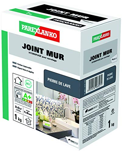 Parexlanko, Joint Mur, Joint hydrofugé pour carrelage (1 à 6mm), Pierre de lave, 1kg