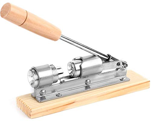 Anwenk Nutcracker Heavy Duty Nut cracker Pecan Cracker Walnut Cracker Plier Opener Tool Desktop Wood Base & Handle (Updated)