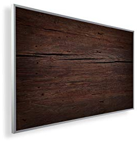 Könighaus 300W Infrarotheizung mit Bild in HD Qualität - inkl. Thermostat - TÜV SÜD + 5 Jahre Garantie - Doppelter Überhitzungsschutz - Infrarot Wandheizung - Motiv: 226a. Holz Optik