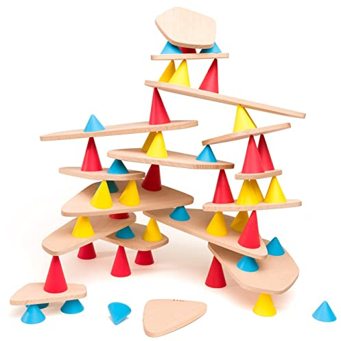 OPPI - Piks Big Kit - Jeu Éducatif en Bois et Silicone - Avec Livret d'Instructions - 64 Pièces, Divers