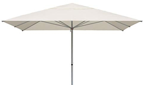VIS Elegant Single Top - Eckiger Sonnenschirm - Sehr modern & langlebig, UV-beständig, bedienerfreundlicher Teleskopschirm - 400 x 400 cm - Bespannung in beige Farbe