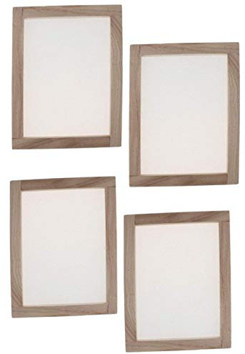 Sanmum 4 Stück Papier Schöpfrahmen, Papierherstellung Rahmen (19 x 25 cm) | Papierschöpfsieb, Papierschöpfrahmen für Kinder Teenager Lehren Papierherstellung