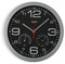 Versa Pamuk Reloj de Pared silencioso y Decorativo, para Cocina, Salón o Comedor - Fácil de Leer, Medidas (Al x L x An) 30 x 4,1 x 30 cm, Aluminio y Cristal, Color Plata y Negro