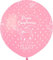 Busta 25 palloncini perlati Primo Compleanno in lattice naturale Premium Quality G150 (Ø 48cm / 19), rosa perlato