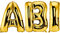 DekoRex Folienballons ABI 100cm Abitur Schulabschluss Feier (Gold)