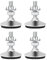 Drenky Adjustable Levelling Feet, 4 Packs M10x30mm Metal Furniture Leveler Heavy Duty Thread Glides with T-Nuts and Screw Nuts Silent Non-Slip Base