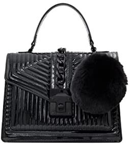 ALDO Regular Jerilini Damenhandtasche mit Griff, Schwarz/Schwarz, Medium