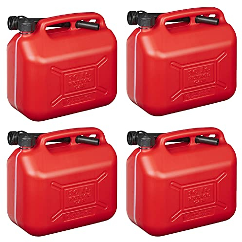 4x Kraftstoffkanister 10 Liter rot Kunststoff Reserve Diesel Benzinkanister