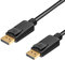 HB-DIGITAL Cable de conexión DisplayPort 1.2, conector DP macho a DP macho 4K 2K, resolución 21,6 Gbit/s, HDR, contactos dorados, cierre de bloqueo, tarjeta gráfica, PC, monitor, IPTV, HDTV, 1080p,