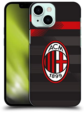 Head Case Designs Licenza Ufficiale AC Milan Terza Maglia 2018/19 Kit Cresta Custodia Cover Dura per Parte Posteriore Compatibile con Apple iPhone 13 Mini