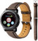 HUZU Leder Uhrenarmband Kompatibel mit Galaxy Watch 3 45mm, 22mm Ersatzarmbänder für Samsung Galaxy Watch 46mm/Gear S3 Frontier/Classic
