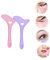 SVOCK 2 Pcs Lidstrich Schablone, Lidschatten Schablone, Eyeliner Schablone Silikon, Mascara Applikator, Eyeliner Schablone für Anfänger und Professionelles（Pink und Lila）