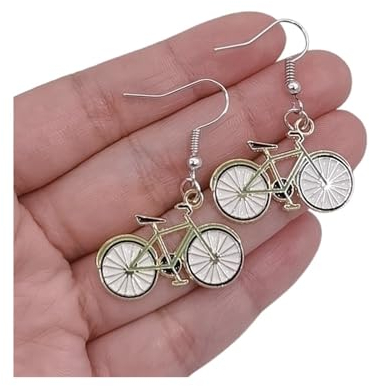 Mode-Ohrring Niedliche Fahrrad-Form-Emaille-Fahrrad-Ohrringe for Frauen, Freunde, Geschenke, Ohrschmuck, Farbe, Fitness, Sport, baumelnde Ohrringe Damenohrringe