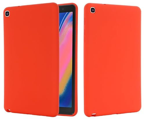 Funda para tablet Samsung Galaxy Tab A 8.0 2019 (SM-P200/P205), funda de silicona líquida, goma de gel suave flexible, funda protectora a prueba de golpes, color rojo