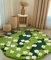 Ouyattle Großer Badteppich mit grünem Blumenmuster, rutschfest, waschbar, modern, elegant, Bohemian, ästhetisch, modisch, Mikrofaser, flauschig, für Schlafzimmer, Babyzimmer