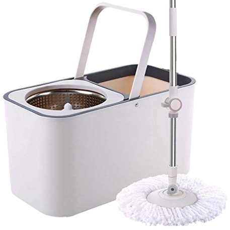 Hands Free 360° Rotating Mop Household Multi-function Dual Duo Floor Spin Mop Lazy Spin Mop (Onecolor)