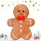 Lebkuchenmann Kissen Weihnachten, 6 Zoll Kuscheltier Weihnachten Plüschtier, Weicher Weihnachtspuppe, Lebkuchenhaus Plüsch Puppe Ornament Weihnachts Dekoration Geschenk für Kinder Erwachsene (A)