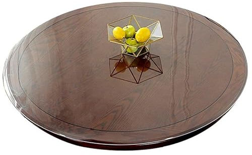 Stoff-Kollektion - Transparente PVC Tischfolie rund nach Maß – Robuster & langlebiger Tischschutz für runde Tische - Abwaschbare weiche & durchsichtige Schutzfolie – 100 cm