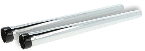 vhbw 2x Universal Staubsaugerohr kompatibel mit Makita VC2512L, VC3011, VC3511 Staubsauger - 35 mm Anschluss, 50 cm lang Schwarz Silber