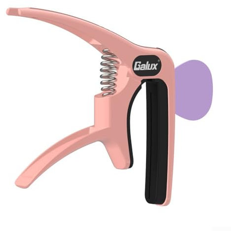 GALUX Capodastre professionnel pour guitares acoustiques Largeur réglable Noir/doré/Vert/Rose