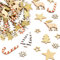 BOFUNX 108 Stücke Weihnachten Streudeko Mini Holzdeko Glitzer Weihnachtsdeko Klein Holz Konfetti für Weihnachten Deko Tischdeko DIY Handwerk