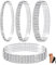 Kucheed 4 Stücke Funkeln Diamant Fußkettchen für Frauen, Elastischer Kristall Silber-Ton Funkelnde Charm Fuß Schmuck Armreif,Bling Glänzende Strass Braut Tennis Armband Geschenk (A2)