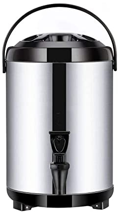 VDLLQYN, Isolierter Milchtee-Eimer aus Edelstahl, isoliertes Fass for den Café-Laden for Trinken for Gäste, kommerzieller isolierter Tee-Eimer ，Bierzapfanlagen(10L)