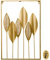 VieDéco Metallbilder Wanddeko gold 60x40cm Blätter-Design | Wanddeko Metall | Wandbild Metall | Wandbilder Wohnzimmer Schlafzimmer