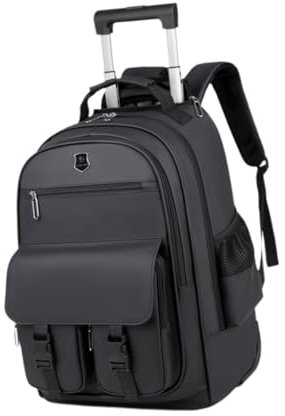 BaotyJie Mochila de Viaje con Ruedas para Ordenador portátil, Maleta, Mochila, Mango telescópico de Aluminio Multifuncional para Mujeres y Hombres, múltiples