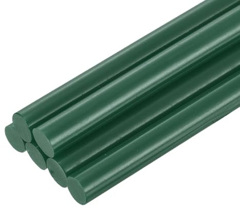 QUARKZMAN 6 penne per colla a caldo, 11 mm x 100 mm, mini stick per colla a caldo, per riparazione, arte, decorazione, fai da te, verde scuro