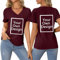 Custom T Shirts for Men/Women Printed Pos/Text Personalised T Shirt Company Logo Custom Your Own Family or Pet Pos or Star Player Design Your Own Custom Short Sleeve Front Back Wine
