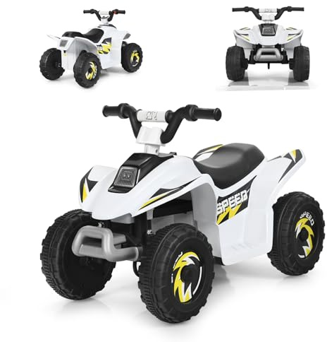 SORA 6V Kinder Quad Elektro, Kinderquad mit Vor‑ & Rückwärtsgang | Kinder Elektroauto, 2,8‑4,6 km/h, Elektrofahrzeuge für Kinder ab 3 Jahren, bis 30 kg, 73 x 40 x 44,5 cm