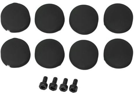 Kuuleyn 8pcs Doorbell Button Replacement,Responsive Video Doorbell Buttons with 4 Screws for Doorbell Pro (Black)