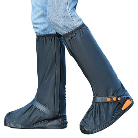 Vynetra Scarpe riutilizzabili pieghevoli pioggia neve stivali antiscivolo pioggia scarpe pioggia Gear con cerniere