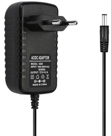 Azlanway 12V 2A Netzteil Adapter, AC zu DC 12 Volt Power Supply Ladegerät mit Stecker 5,5x2,5mm für LED Strip Router Kinder Elektroauto IP Kamera Externe Festplatte CCTV-Kamera DVR