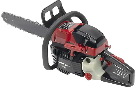 2.4kw Benzin Kettensäge, 58cc 2-Takt-Motor 10000rpm Gasoline Chainsaw, Einzylinder Luftgekühlt Motor, 50cm Schnittlänge Gas-Kettensägen, Benzinbetriebene Motorsäg mit Werkzeugtasche und Handschuhe