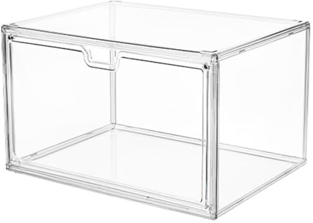 Bosiyrggrl Display Stand Transparent Ladder Model Storage Box Hand Puppet Display Box 36x27x22CM