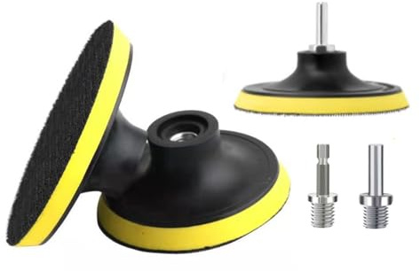 HOTCKB 3PCS Hook & Loop Backing Pad 75mm Polisher Backer Plate | 3 Inch Sanding Pads with 2-Pack M14 Drill Adapter,Sanding Buffing Pad for Sand Disc,Sander Buffer Polisher,Angle Grinder