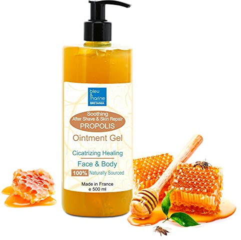 Propolis Gel Pferd, Heilgel, Propolis-Reliefsalbe, antimikrobielle Eigenschaften, beschleunigt die Heilung, Antioxidans, beruhigend und feuchtigkeitsspendend, Risse, Akne-Gel, Propolis Salbe 500 ml