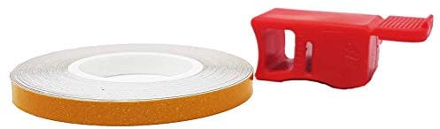 4R Quattroerre.it 10233 Wheel Stripes Strisce Rifrangenti per Cerchi Moto con Applicatore, Giallo, 5 mm x 6 mt