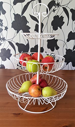 Zmum67 Fruit Basket Attractive Kitchen Essential with Cream Metal Elegant Addition to Your Kitchen
