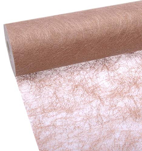 Sizoflor Tischband - 25 Meter Rolle + 100 Deko Sterne in Gold Gratis (30cm Breite, Kupfer)