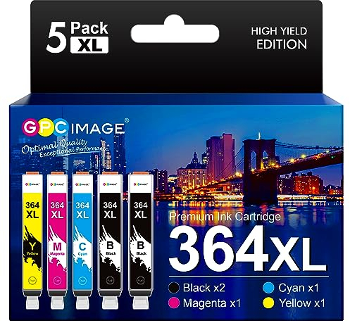 GPC IMAGE 364XL, Kompatible für HP 364 364 XL Schwarz für HP Photosmart 5520 5510 5520 5524 Deskjet 3520 Officejet 4622 4622, 5510 5520 5524 6520 5515 7520