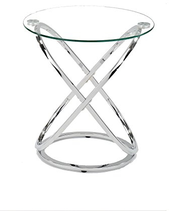 ASPECT Monarch Coffee/Side End Table, Chrome, 52 x 52 x 56.5 cm