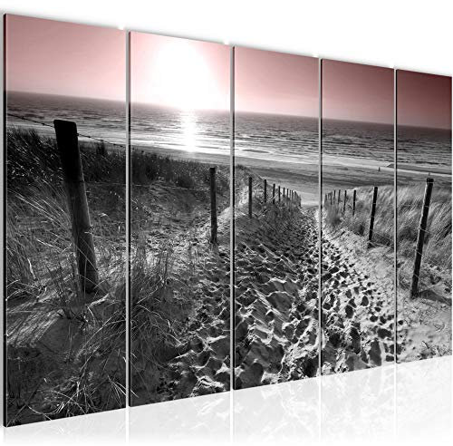 Runa Art Peinture Plage Le Coucher Du Soleil Impression sur Toile intissee Decoration Murale Salon Chambre 018456b