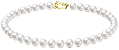 McPearl Original Perlenkette, Perlencollier GG. Top Qualität aus Deutschland. (44, 8.0mm)