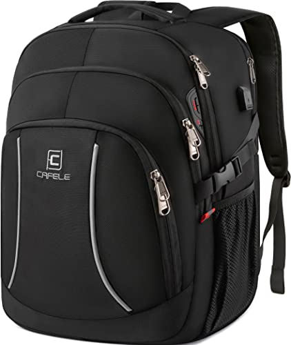 Impermeable RFID Mochila antirrobo Mochila Escolar Mochila para computadora portátil 17.3 Pulgadas Puerto USB para Hombres computadora de Trabajo Viaje de Negocios Mochila Multifuncional Negro
